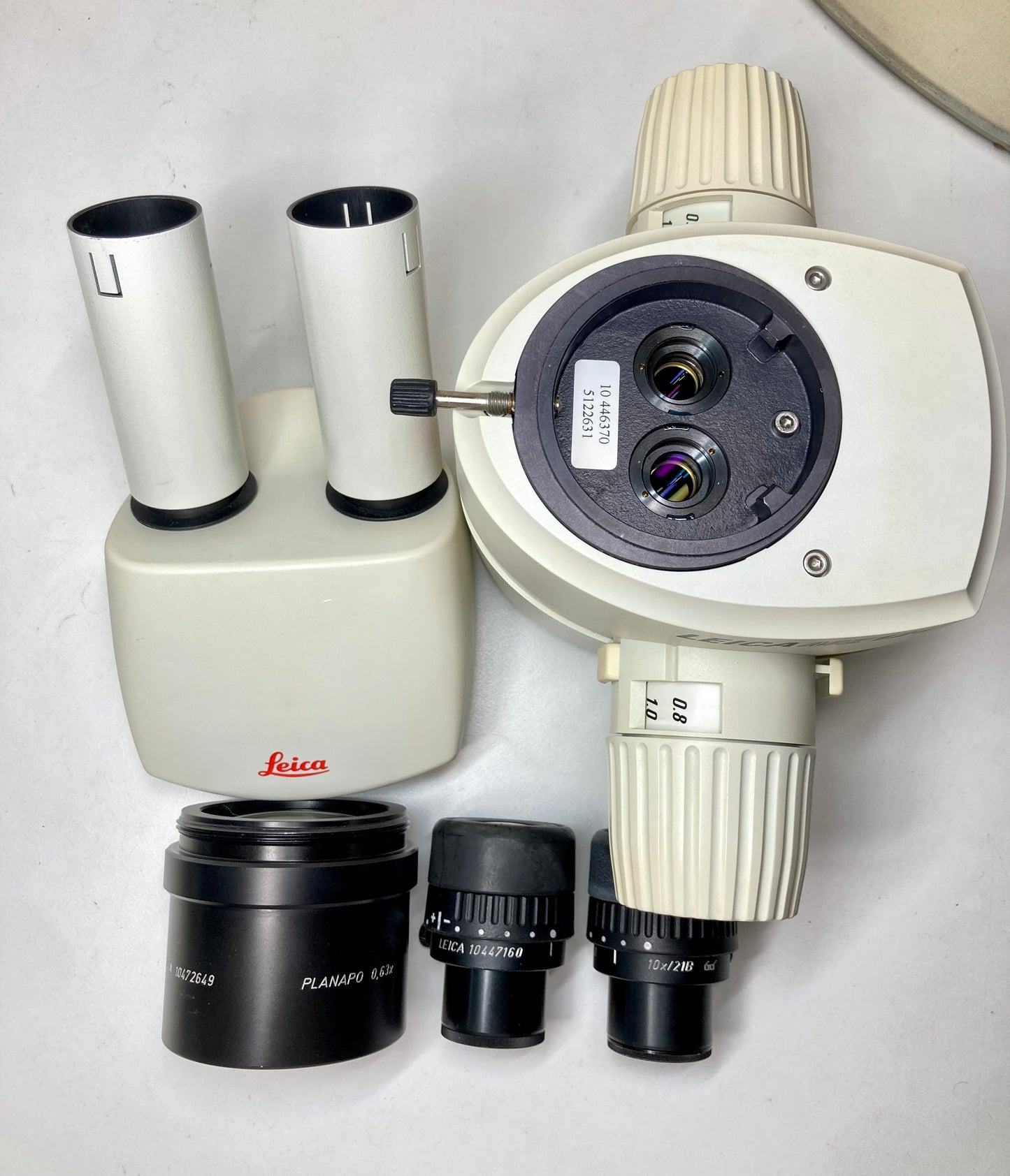Leica MZ12.5 Stereo Microscope W/ 10X21B Eyepieces and PLANAPO 0.63X Objective
