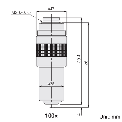 Nikon TM MM 100X Measuring Toolmaker Microscope Objective EDF21000