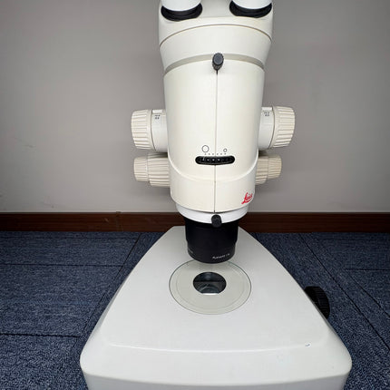 Leica MZ16 Stereo Microscope W/ 10X21B Eyepieces and PLANAPO 1.0x Objective mounted and ready for use.