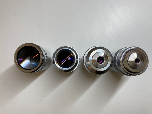 Leitz Microscope Low Power Objectives NPL Fluotar 10x 6.3x PL 2.5x 1.6x