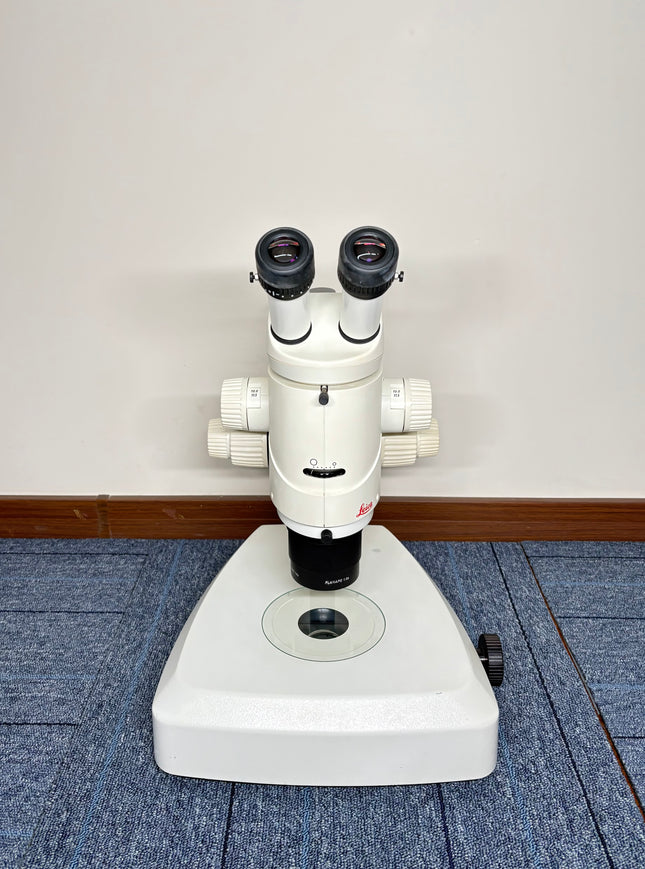 Leica MZ16 Stereo Microscope W/ 10X21B Eyepieces and PLANAPO 1.0x Objective on white base