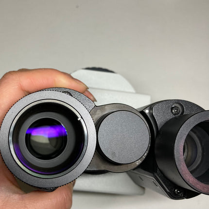 Olympus U-BI90CT Microscope Binocular Tube for Inverted IX GX Series showing eyepiece view and optics