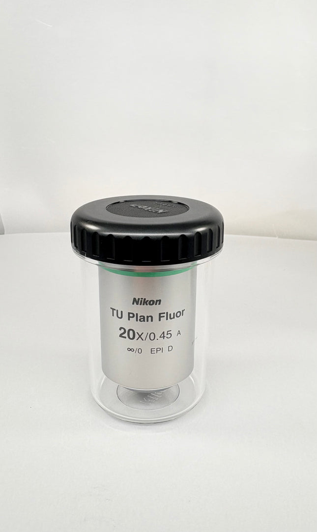 New Nikon Microscope Objective TU Plan Fluor 20x/0.45 OFN25 WD4.5 BD M32mm MUE42200