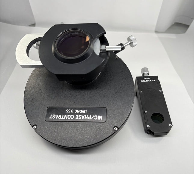 Olympus Microscope IMT-2 DIC NIC /Phase Contrast Condenser Nomarski Prism LWDNC 0.55