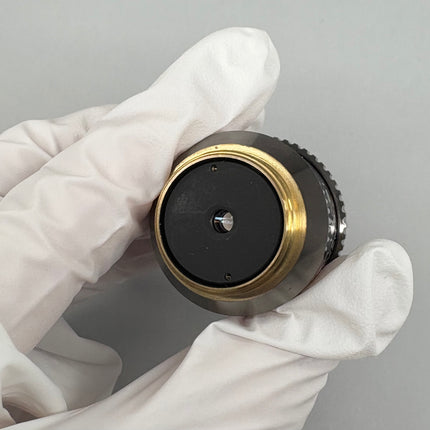 Olympus LCPlan IR-SI 90x0.70 ∞/SI 0-0.7 Objective RMS Thread showing lens interior with optical details