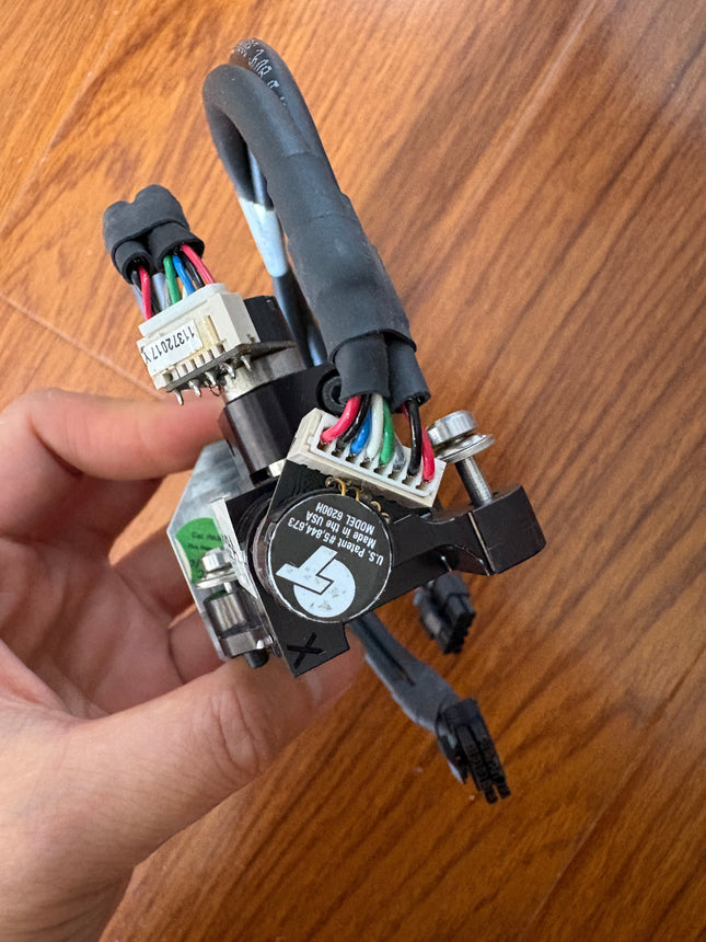 Cambridge Technology CTI 6200H Galvanometer Laser Scanner Assembly with X-Y Mount wiring and connectors.