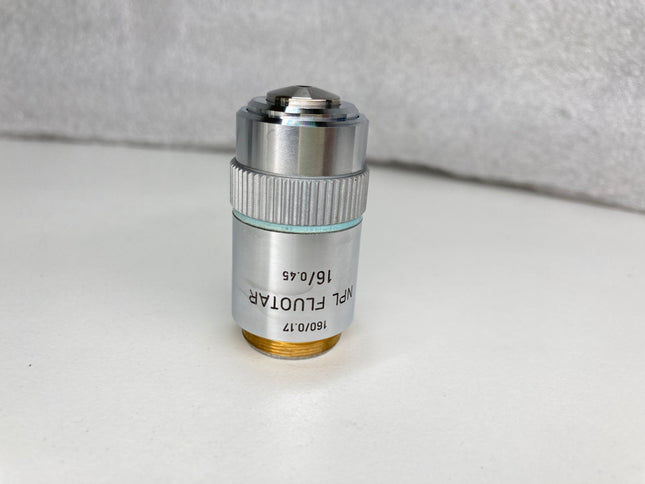 Leitz Wetzlar Microscope NPL FLUOTAR 16x0.45 160/0.17 Objective RMS