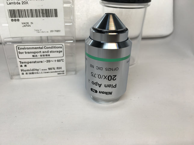 New Nikon Microscope Objective Plan APO Lambda λ 20x0.75 DIC N2 WD 1.0 MRD00205