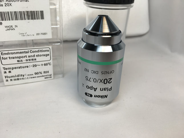 Nikon Plan APO Lambda λ 20x0.75 DIC N2 WD 1.0 MRD00205 Microscope Objective