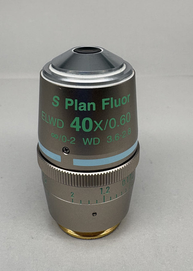 Nikon S Plan Fluor ELWD 40x0.60 Ph2 ADM ∞/0-2 WD 3.6-2.8 Objective in good optical condition.