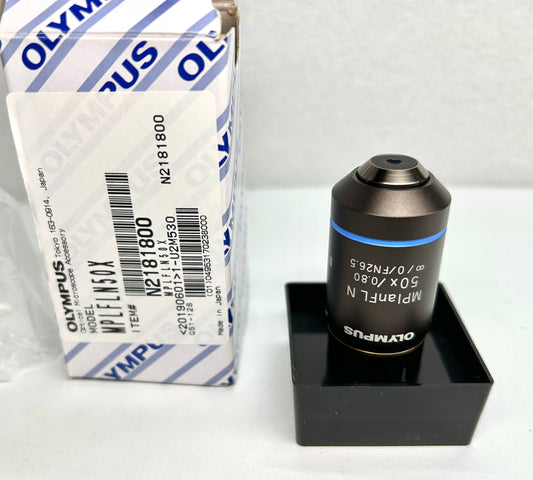 New Olympus Microscope Infinity Objective MPlanFL N 50x0.80 ∞/0 FN26.5 UIS2