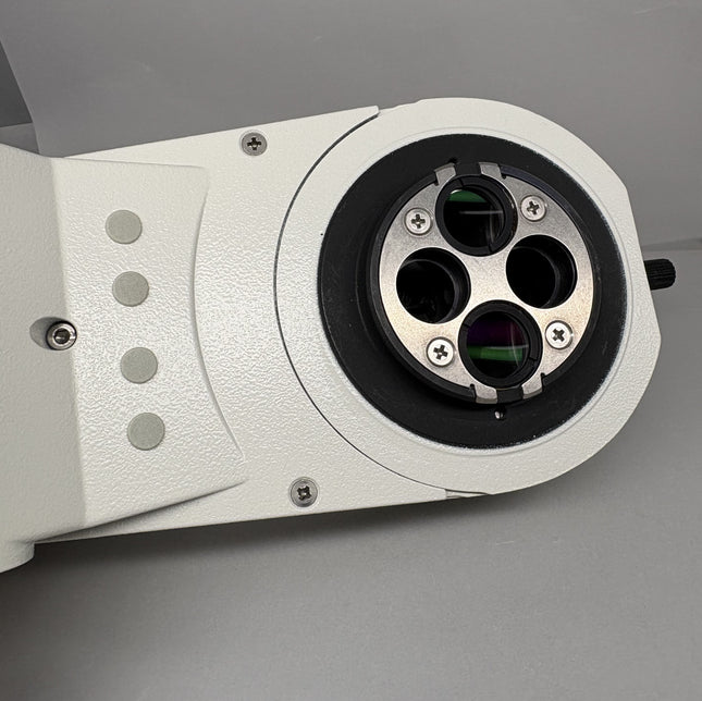 Leica 10446741 Assistant Wing / Double Wing Arm for M844 M841 Surgical Microscopes close-up of optical mechanism.