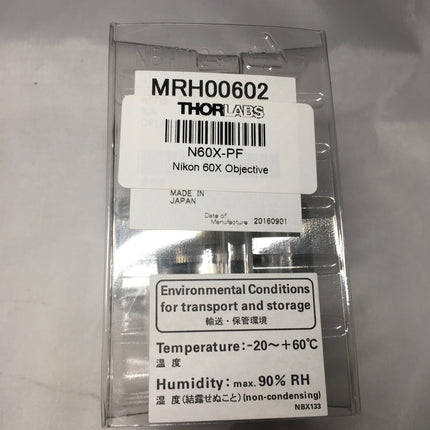 Nikon Plan Fluor 60x0.85 OFN25 0.11--0.23 CORR MRH00602 Microscope Objective