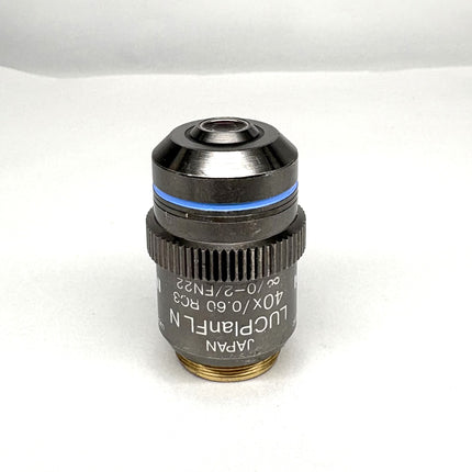 Olympus LUCPlanFL N 40x/0.60 RC3 ∞/0-2/FN22 UIS2 Microscope Objective product image showing the lens details.