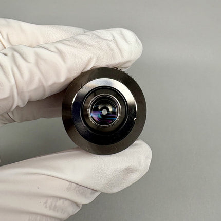Olympus LUCPlanFL N 40x/0.60 RC3 ∞/0-2/FN22 UIS2 Microscope Objective lens held in gloved hand.
