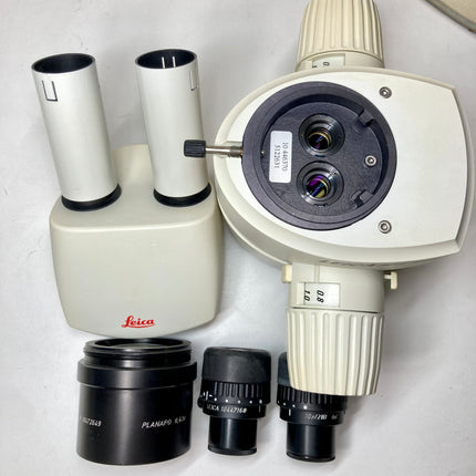 Leica MZ12.5 Stereo Microscope W/ 10X21B Eyepieces and PLANAPO 0.63X Objective