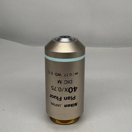 Nikon Microscope Objective Plan Fluor 40x /0.75 DIC M ∞/0.17 WD 0.72