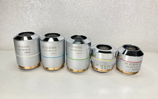 Leica N PLAN BD 5x 10x 20x 50x 100x ∞ /0 Infinity Microscope Objectives M32