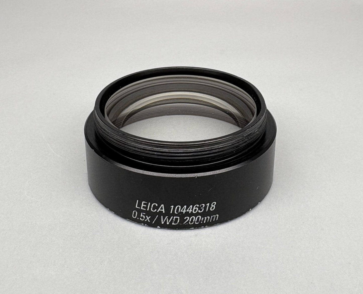 Leica Microscope Auxiliary objective 0.5X 10446318 WD 200MM f/ S4E,S6,S6E 52mm Thread