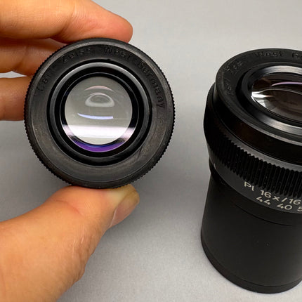Pair Of Zeiss Microscope Eyepieces PI 16x/16 444054 Eyetubes 30mm