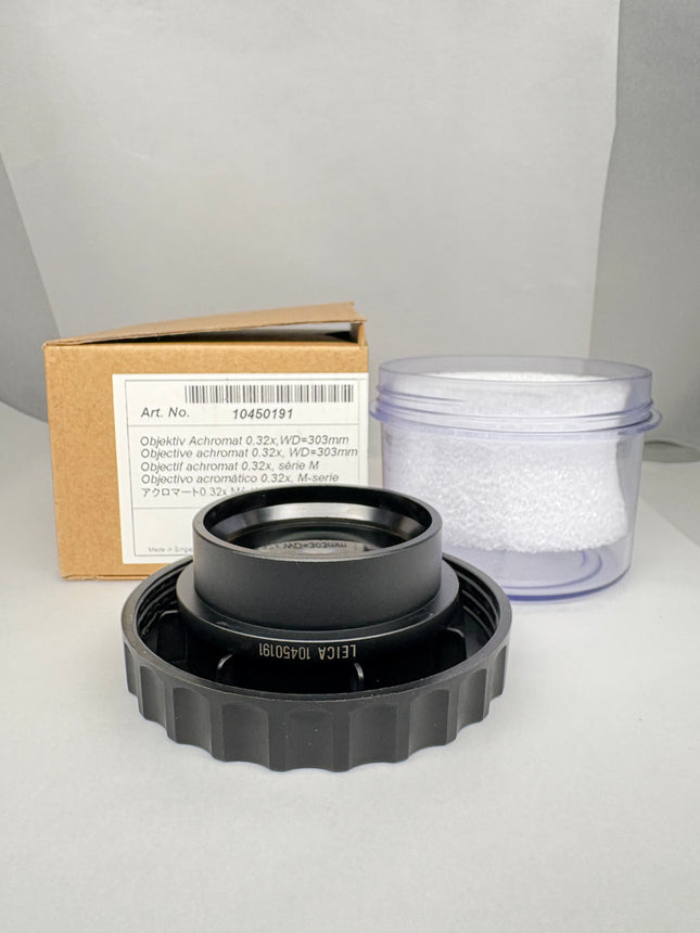 New Leica Stereo Microscope Auxiliary Lens ACHRO 0.32x 10450191 f/M60 M80 etc.
