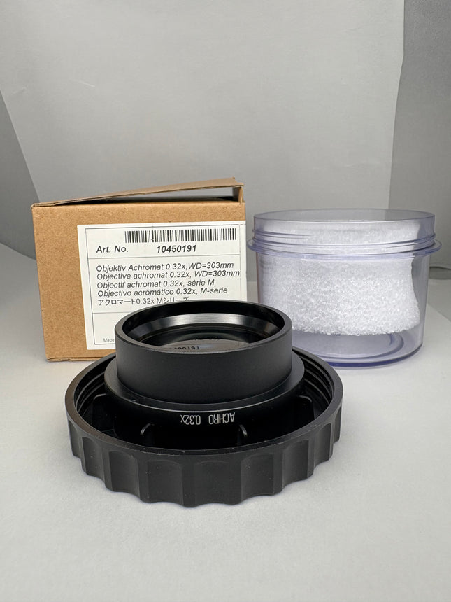 New Leica Stereo Microscope Auxiliary Lens ACHRO 0.32x 10450191 f/M60 M80 etc.
