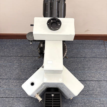 Olympus BX51 Polarizing Trinocular Microscope System with 4 UPlanFl P Objectives top view.