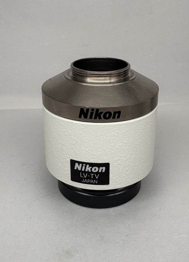 Nikon Microscope LV-TV C-mount adapter in fully working condition for direct C-mount camera use.