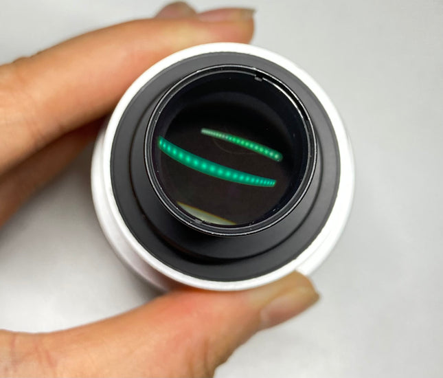 Nikon TV Lens C-0.45X MQD42040 C-Mount Camera/Photo Adapter shown in close-up view, highlighting optical condition.