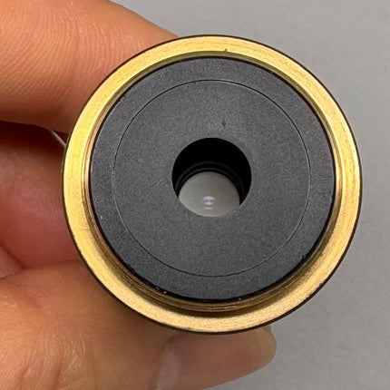 Close-up view of Zeiss W ACHROPLAN 40x0.75 440090 Microscope Water Objective lens with clean glass