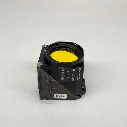 Zeiss Microscope Fluorescence Filter Cube Filter set 10 for AXIO displayed on a neutral background, used in good optical condition.