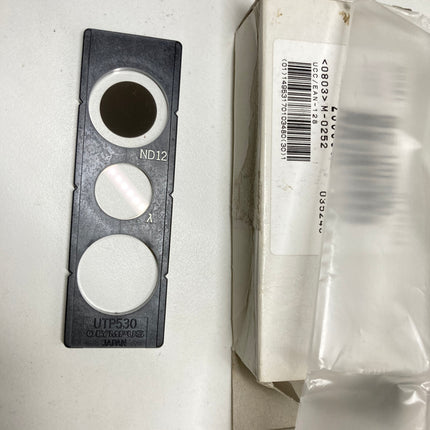 Olympus Microscope Slider BH2-UTP530 ND12 Full Lambda for BH2-UMA with packaging and plastic cover.