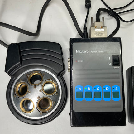 Mitutoyo Microscope Objective Electric Turret Nosepiece 378-713K w/ Power Turret