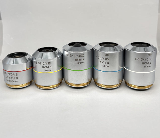 Leica N PLAN BD 5x 10x 20x 50x 100x ∞ /0 Infinity Objectives M32