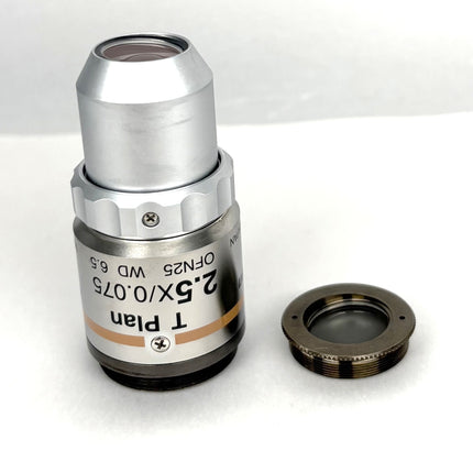 Nikon EPI T Plan 2.5x/0.075 OFN25 WD6.5 MUE12030 Microscope Objective