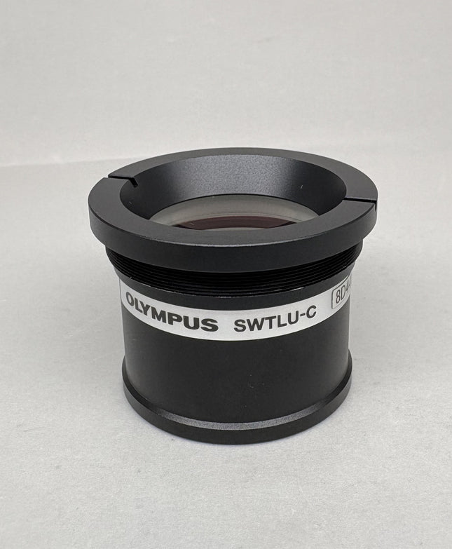 Olympus SWTLU-C Super Widefield Tube Lens Unit (f=180mm, FN 26.5, Part #N5696600) side view image.