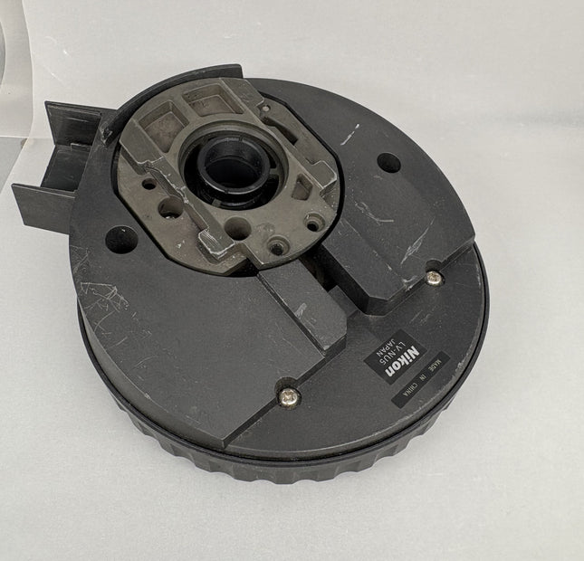 Nikon LV-NU5 Quintuple Revolving Nosepiece with DIC Slot BD M32 thread viewed from top side