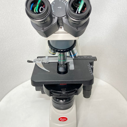 Motic BA310 Trinocular Phase Contrast Microscope w/ 100x, 40x, 20x ,10x Plan Objectives