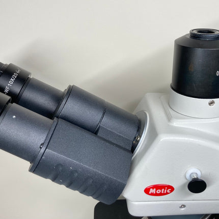 Motic BA310 Trinocular Phase Contrast Microscope w/ 100x, 40x, 20x ,10x Plan Objectives
