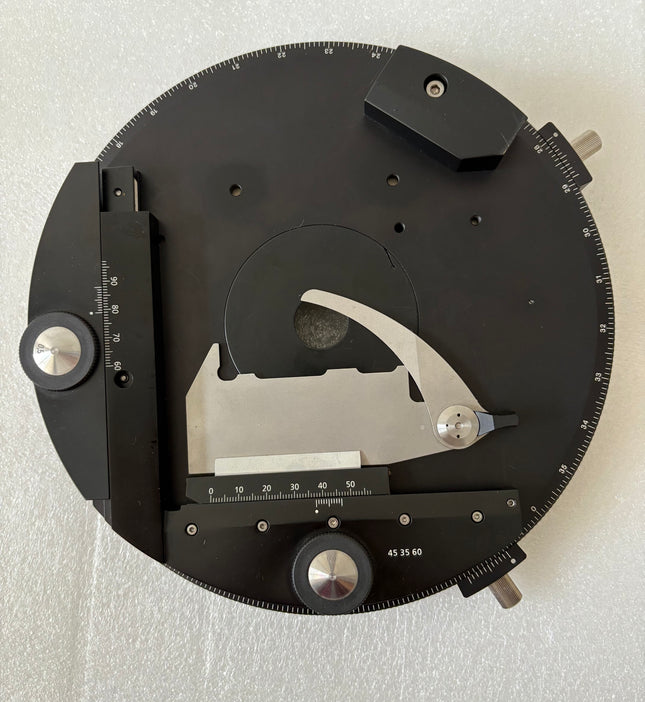 Carl Zeiss large rotary stage (453550) with pol object guide (453560) f/ Polarizer Microscopes fully working condition fully working condition