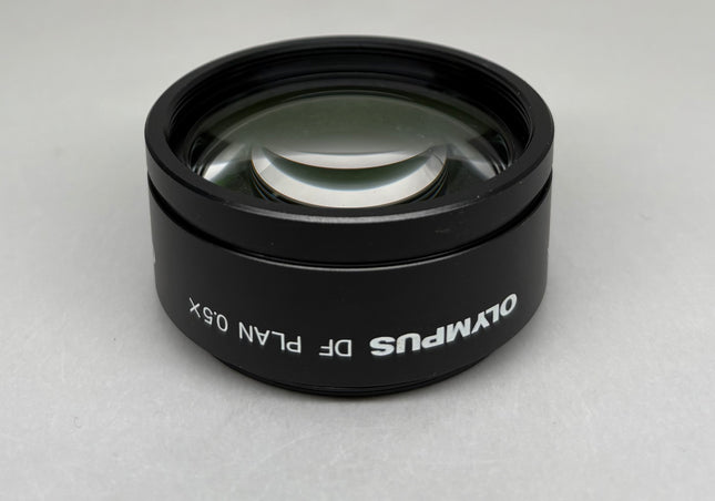 Olympus DF PLAN 0.5x objective for SZH SZX Series Stereo Microscopes showing logo details 