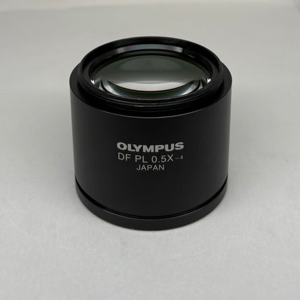 Olympus DF PL 0.5x-4 objective for SZX Series Stereo Microscopes showing logo details 