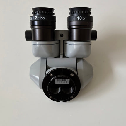 Carl Zeiss f 170 0-180 degree Binocular Head w/ 10x eyepieces f/ Zeiss OPMI Microscopes Systems in good optical condition 