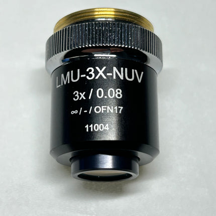 LMU-3X-NUV - MicroSpot Focusing Objective, 3X, 325 - 500 nm, NA = 0.08