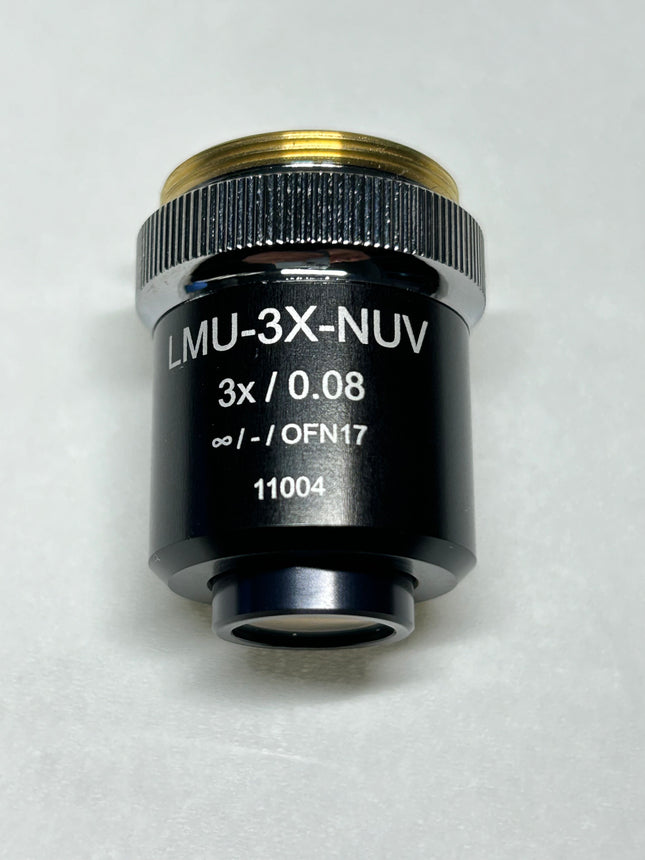 LMU-3X-NUV - MicroSpot Focusing Objective, 3X, 325 - 500 nm, NA = 0.08