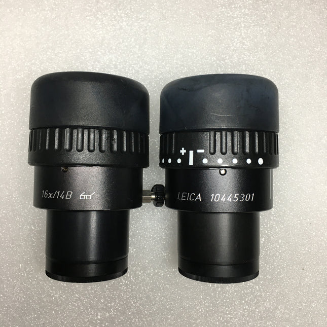 pair of Leica Stereo Microscope Eyepieces 16x14B 10445301