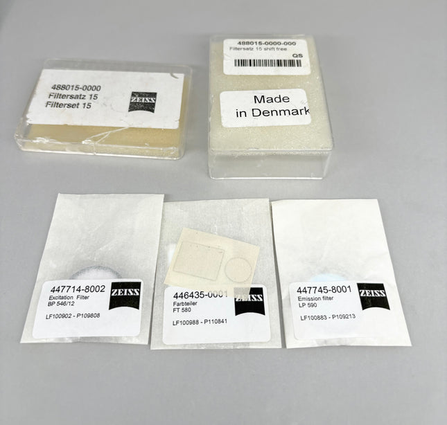 Zeiss Microscope Fluorescence Filter Set 15 Shift Free 488015-0000 never used 