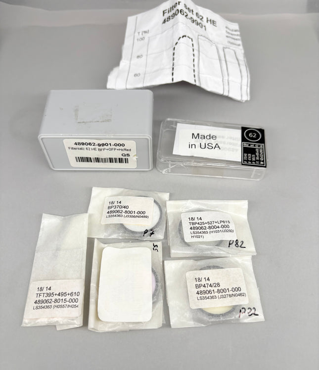 Zeiss Microscope Fluorescence Filter Set 62 HE (Colibri) 489062-9901 never used