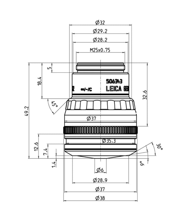 Leica Objective HC PL APO 20x/0,75 IMM CORR CS2 506343 M25 thread