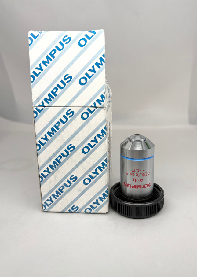 Olympus Microscope Ach 40X/0.65 P ∞/0.17 Strain-free Objective like new 